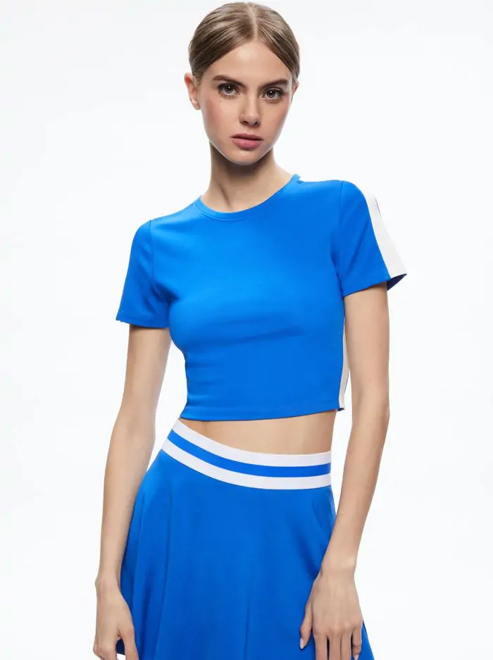 CINDY PICKLEBALL CROPPED TEE